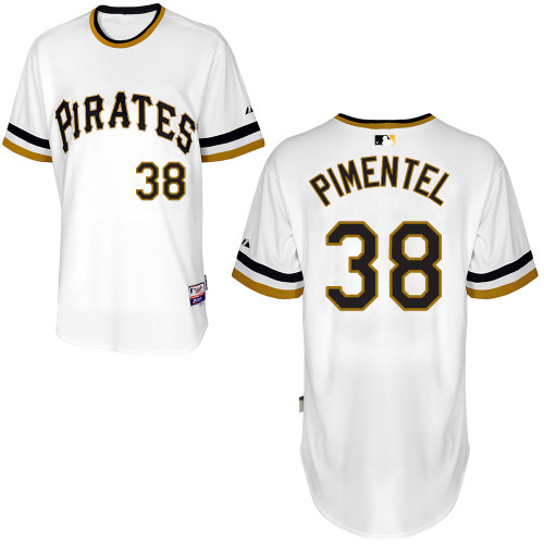 Stolmy Pimentel #38 Youth Baseball Jersey-Pittsburgh Pirates Authentic Alternate White Cool Base MLB Jersey